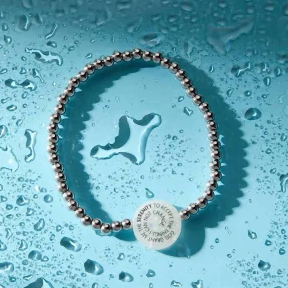 NEW HOLY WATER BRACELET grant me the serenity in silver
